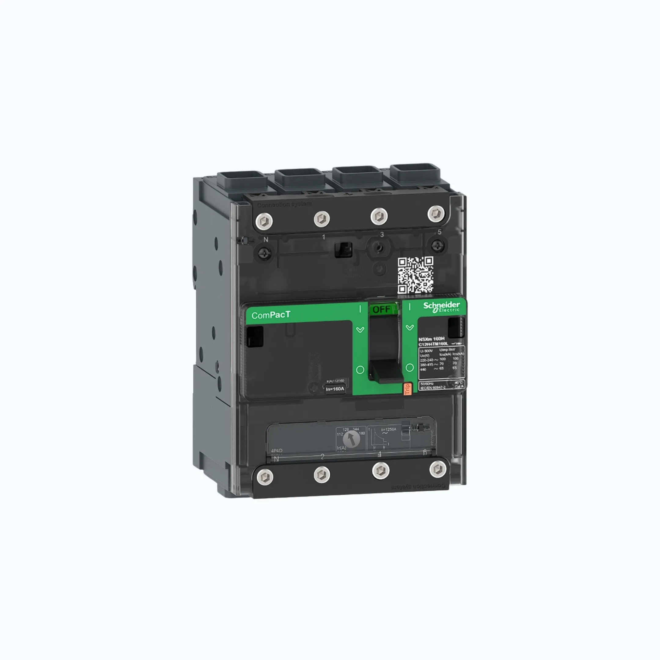 Gambar Schneider EverlinkTM Connectors  4P-ComPacT NSXm dengan E (16 kA) TM100D-C11E6TM100L