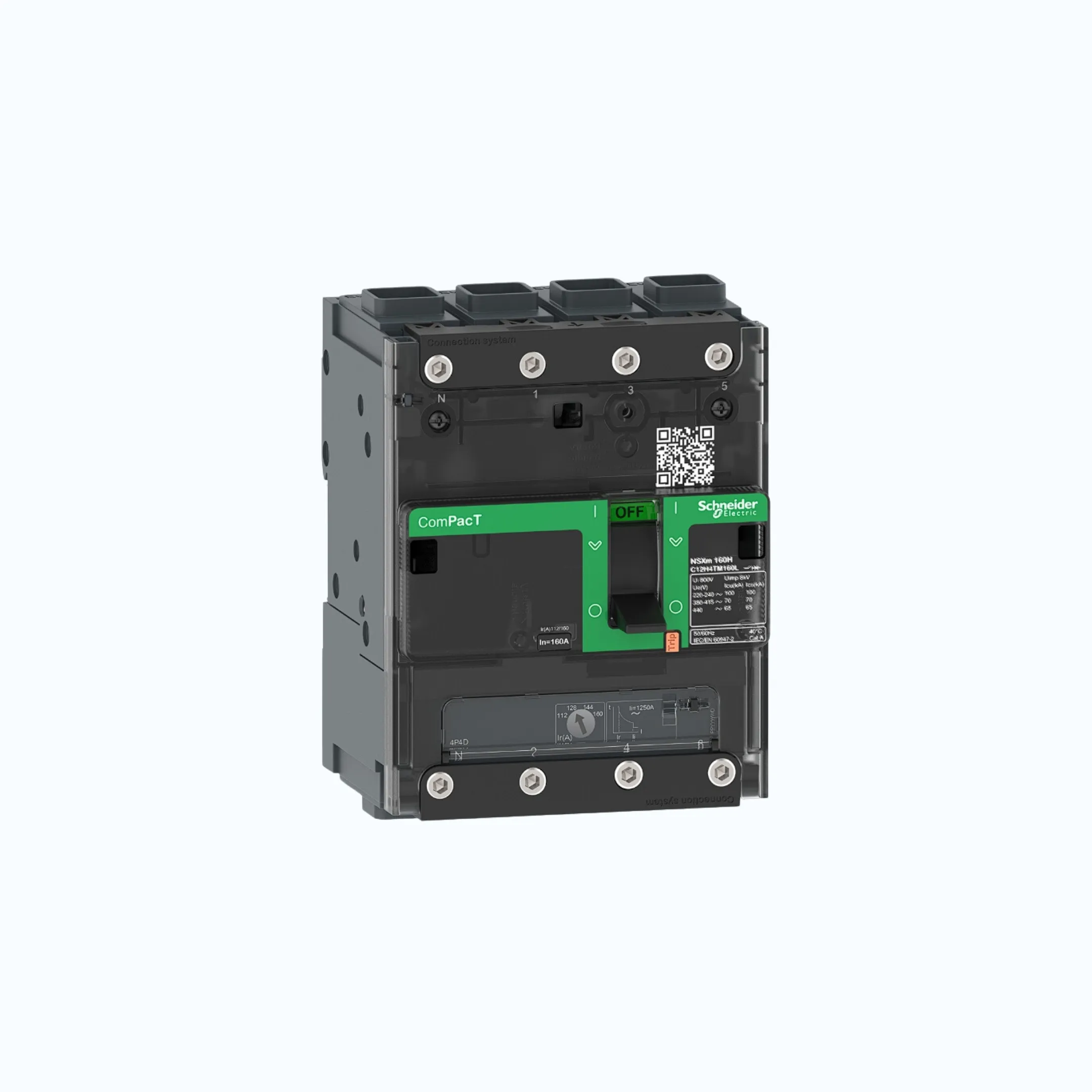 Gambar Schneider EverlinkTM Connectors  4P-ComPacT NSXm dengan E (16 kA) TM80D-C11E6TM080L
