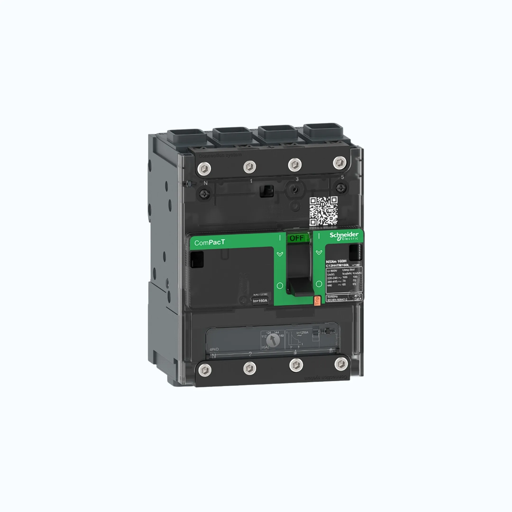Gambar Schneider EverlinkTM Connectors  4P-ComPacT NSXm dengan F (36 kA)-TM125D-C12F6TM125L