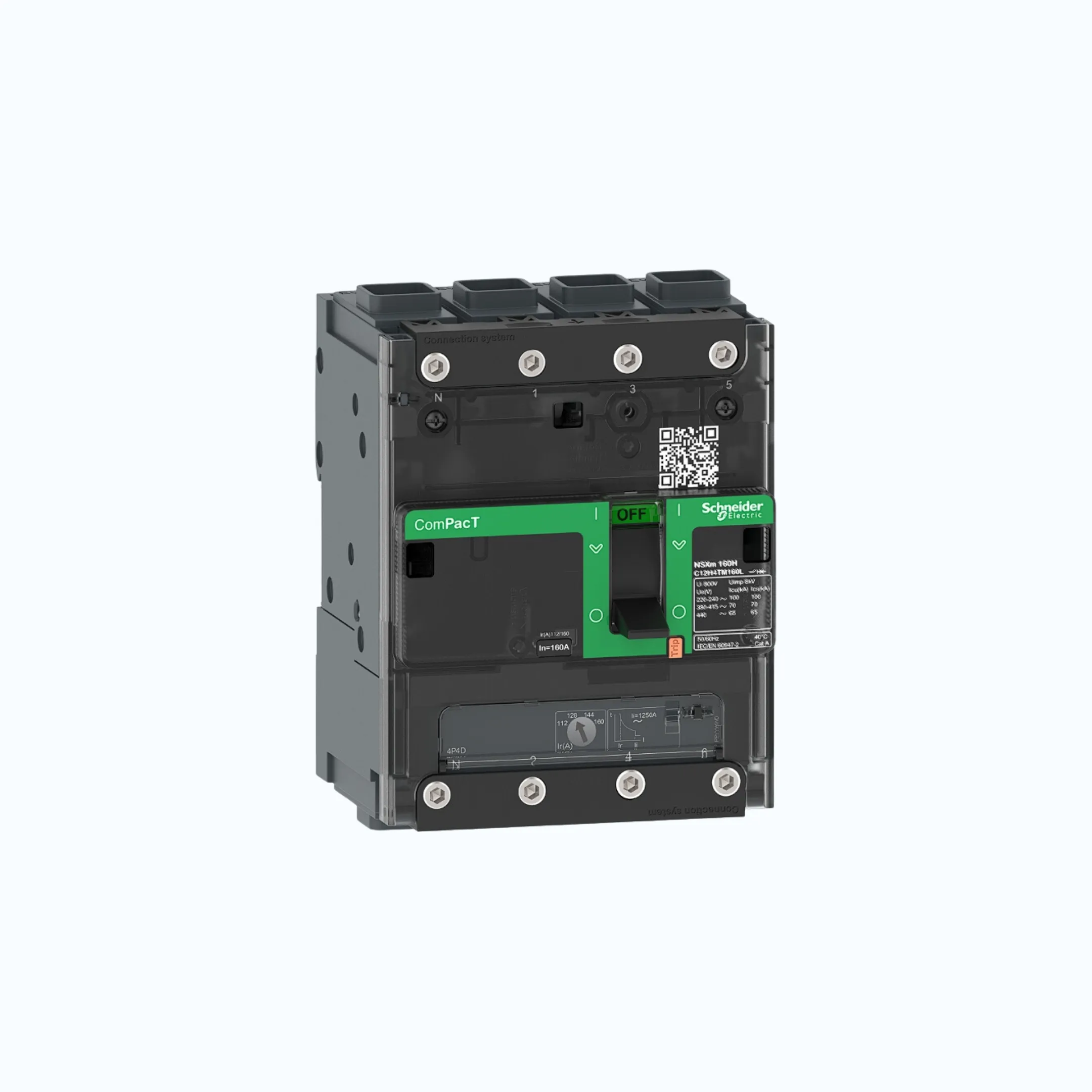 Gambar Schneider EverlinkTM Connectors  4P-ComPacT NSXm dengan N (50 kA)-TM80D-C11N6TM080L
