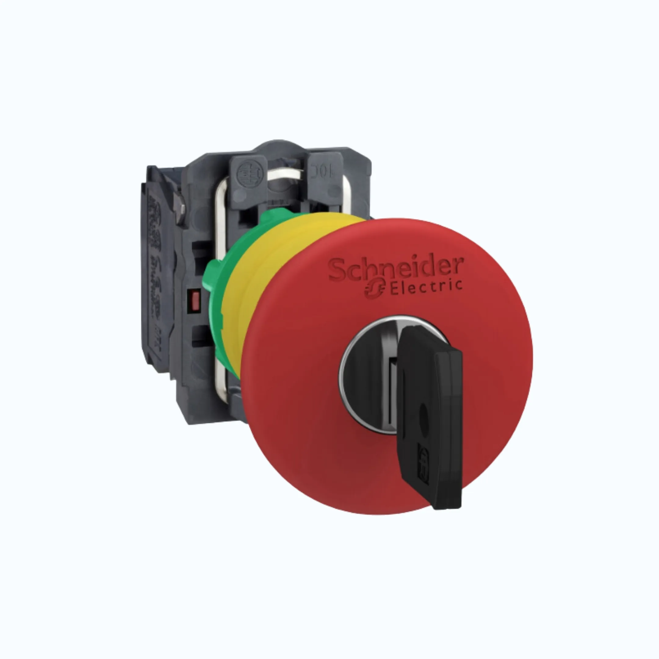 Gambar Schneider Emergency Stop / Mushroom- Latching key Release Ø40 mm 1 N/C Merah -XB5AS9442