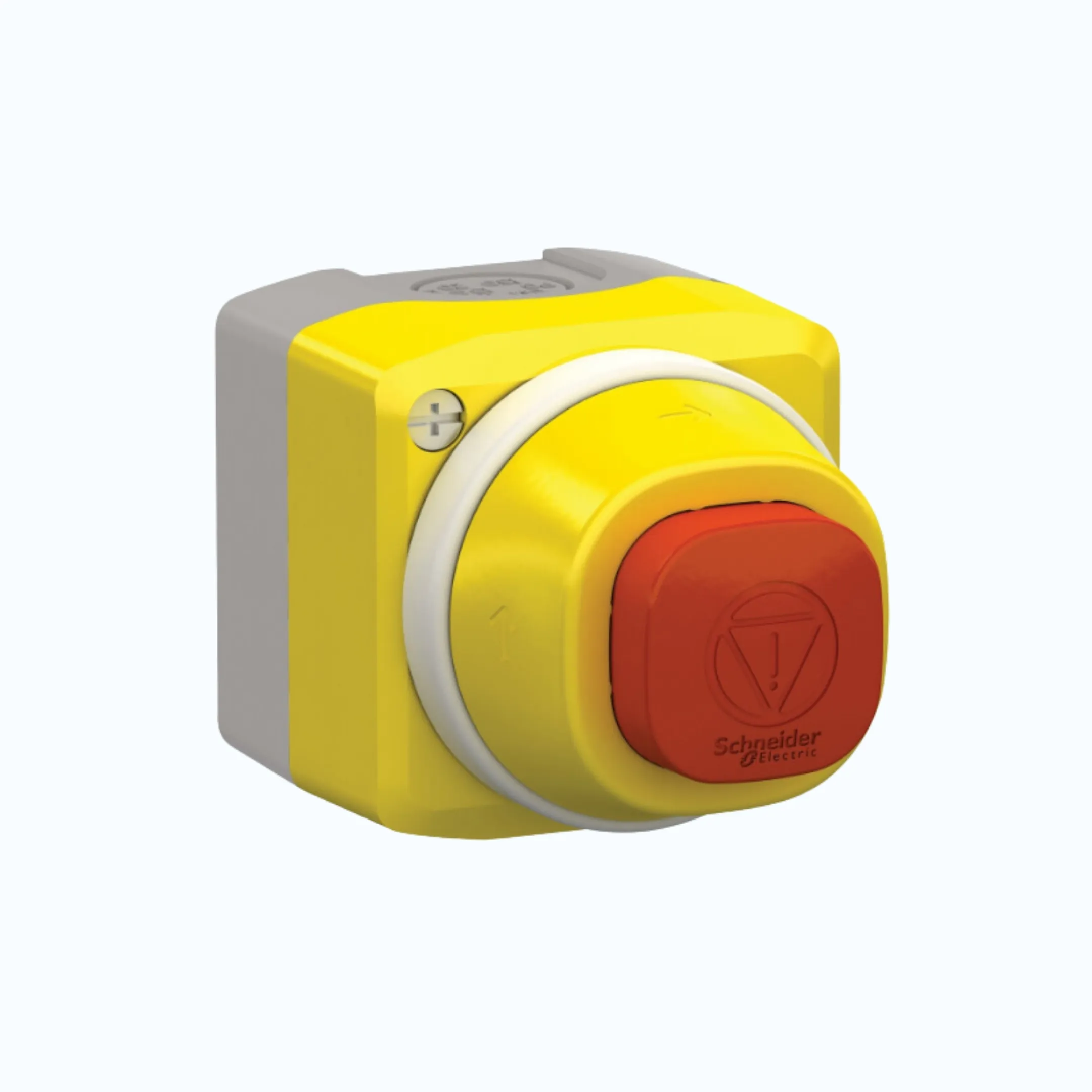 Gambar Schneider Illuminated Emergency Stop NEW- E Stop Control Box Complete 24V 1 N/O 1 N/C Merah- XALK84W3BE