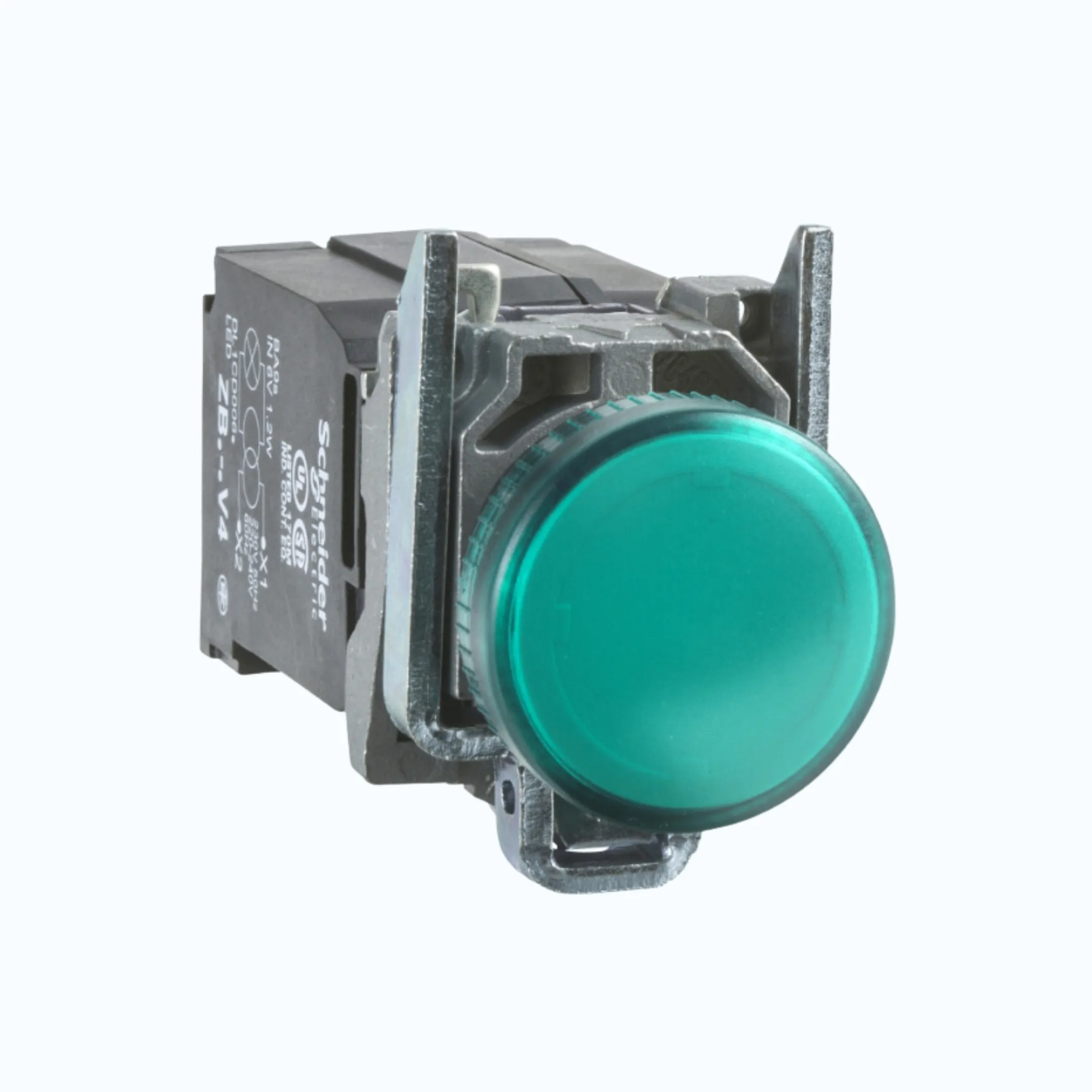 Gambar Schneider Pilot Lamp- Dengan Trafo 230 V AC Hijau-XB4BV43