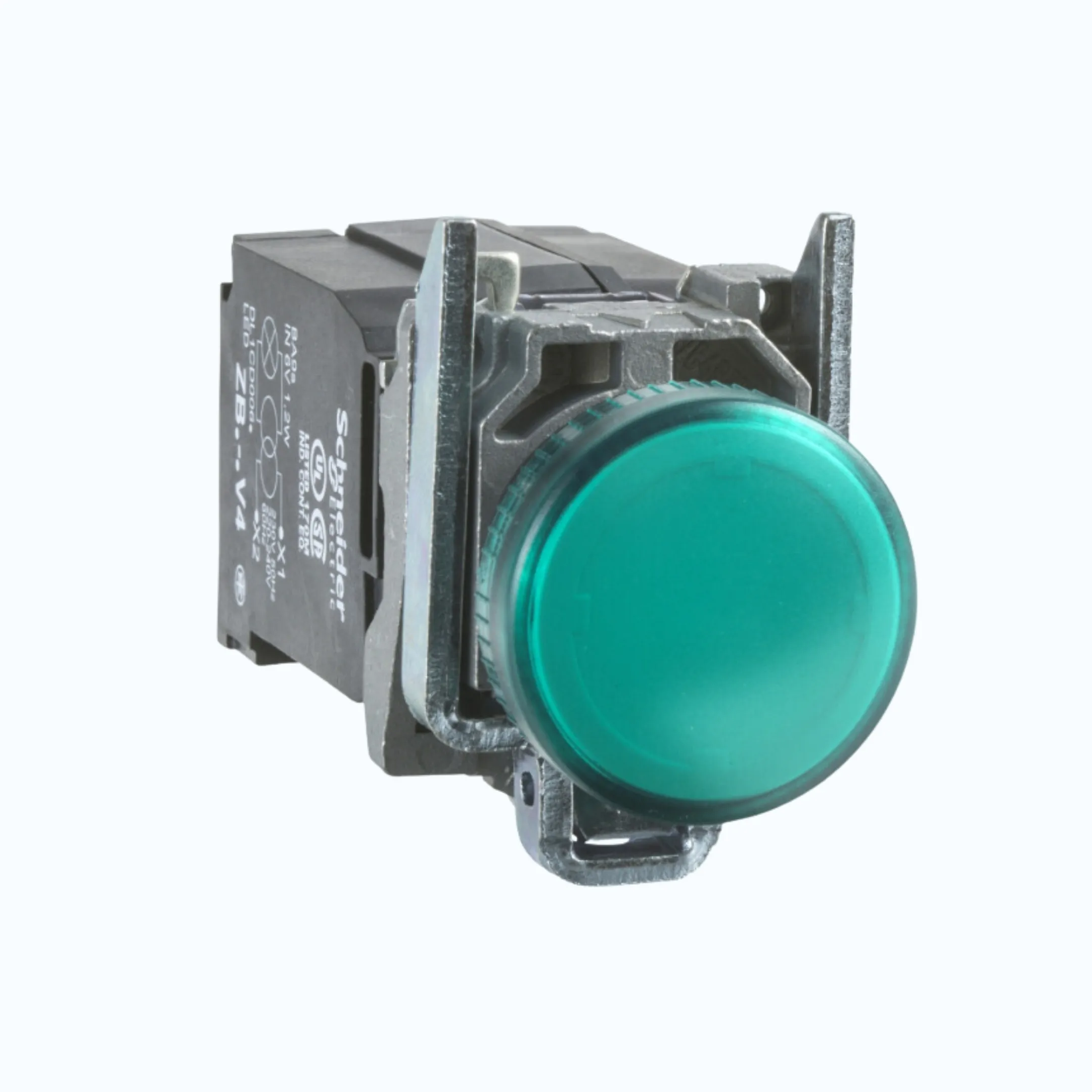 Gambar Schneider Pilot Lamp-Dengan Trafo 110 ... 120 V AC Hijau-XB4BV33