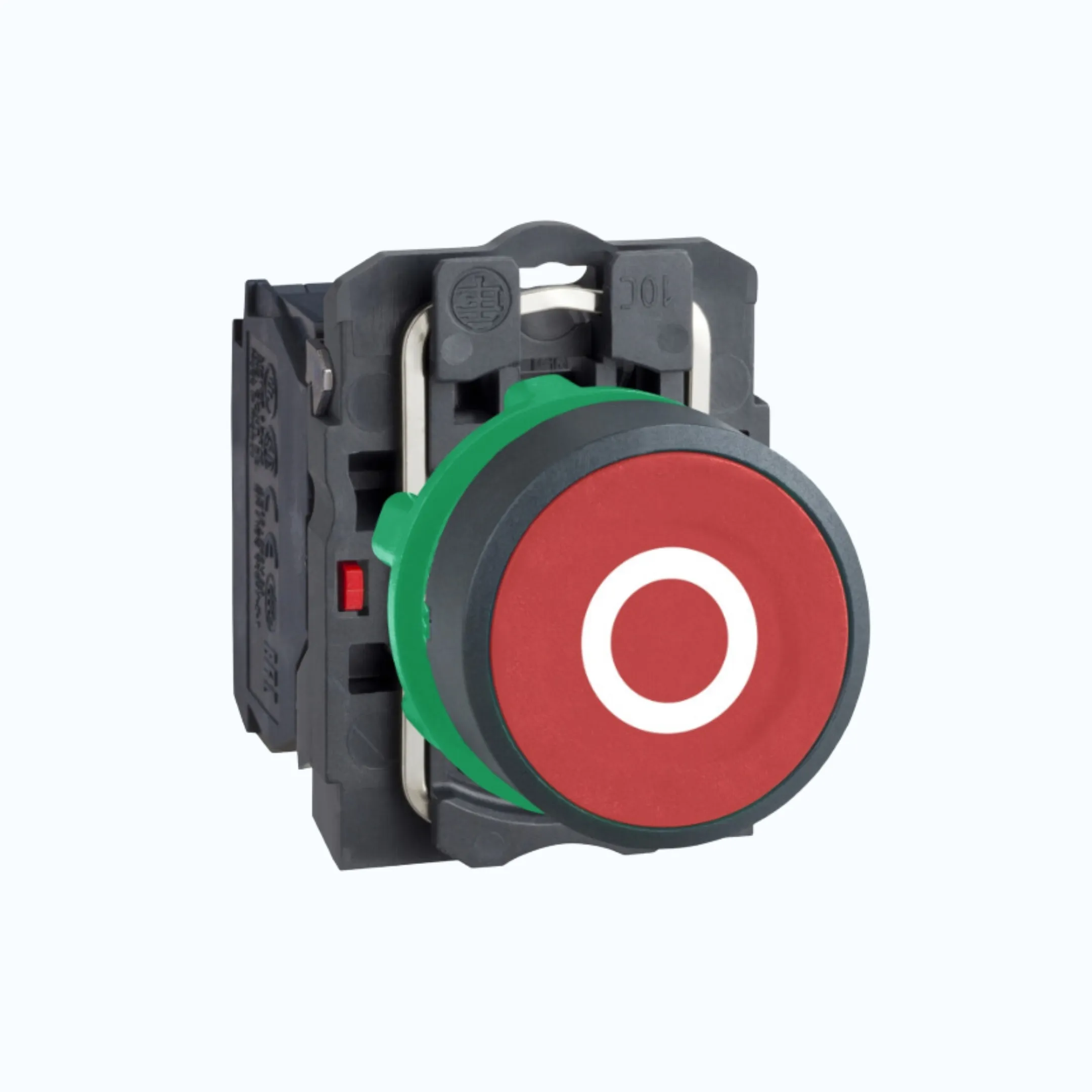 Gambar Schneider Push Button- Flush ("O" white Marking) 1 N/C Merah -XB5AA4322