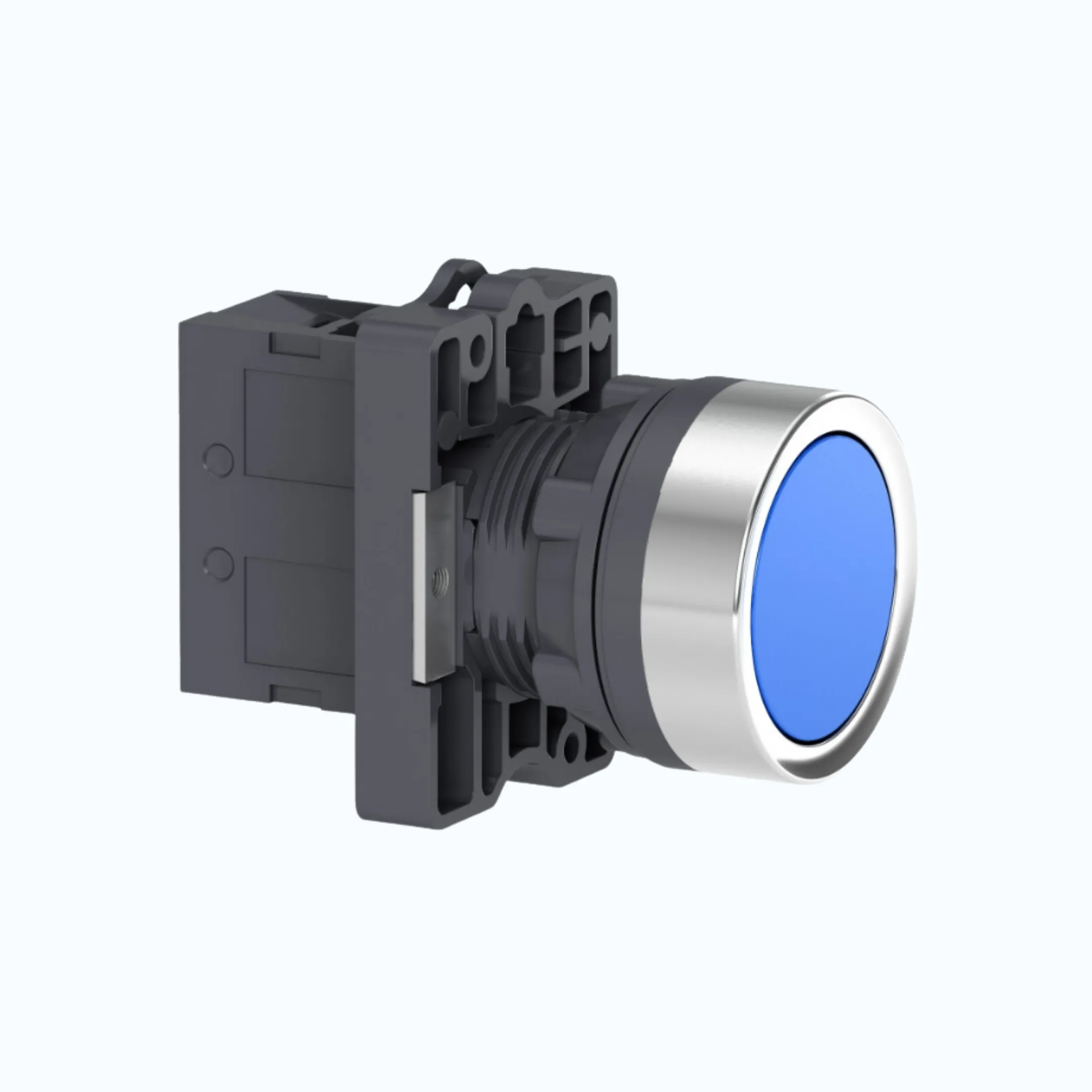 Gambar Schneider Push Button, IP54- Flush 1 N/O Biru-XA2EA61