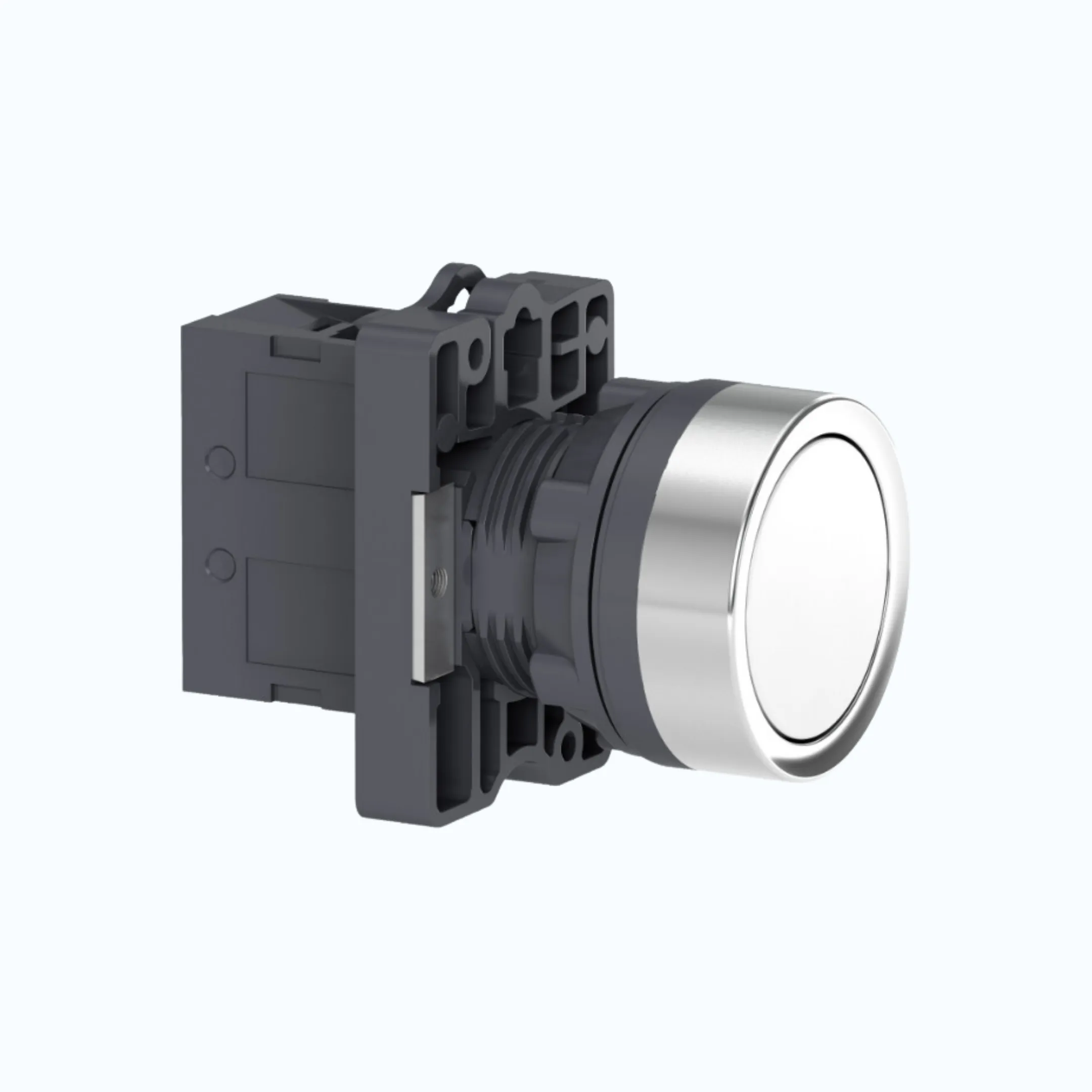 Gambar Schneider Push Button, IP54- Flush 1 N/O Putih-XA2EA11