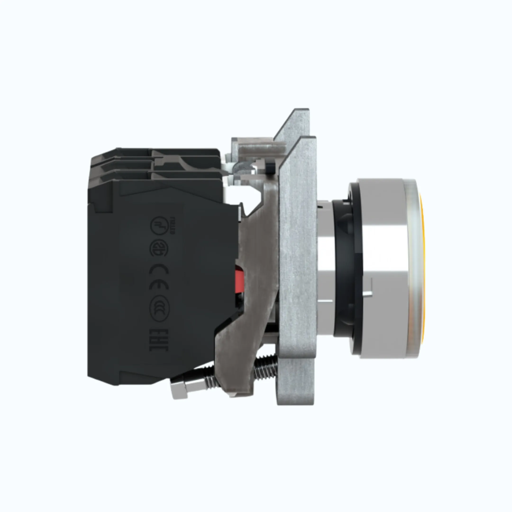 Gambar Schneider Push Button Iluminasi- 110 … 120 V AC 1 N/O + 1N/C Jingga-XB4BW35G5