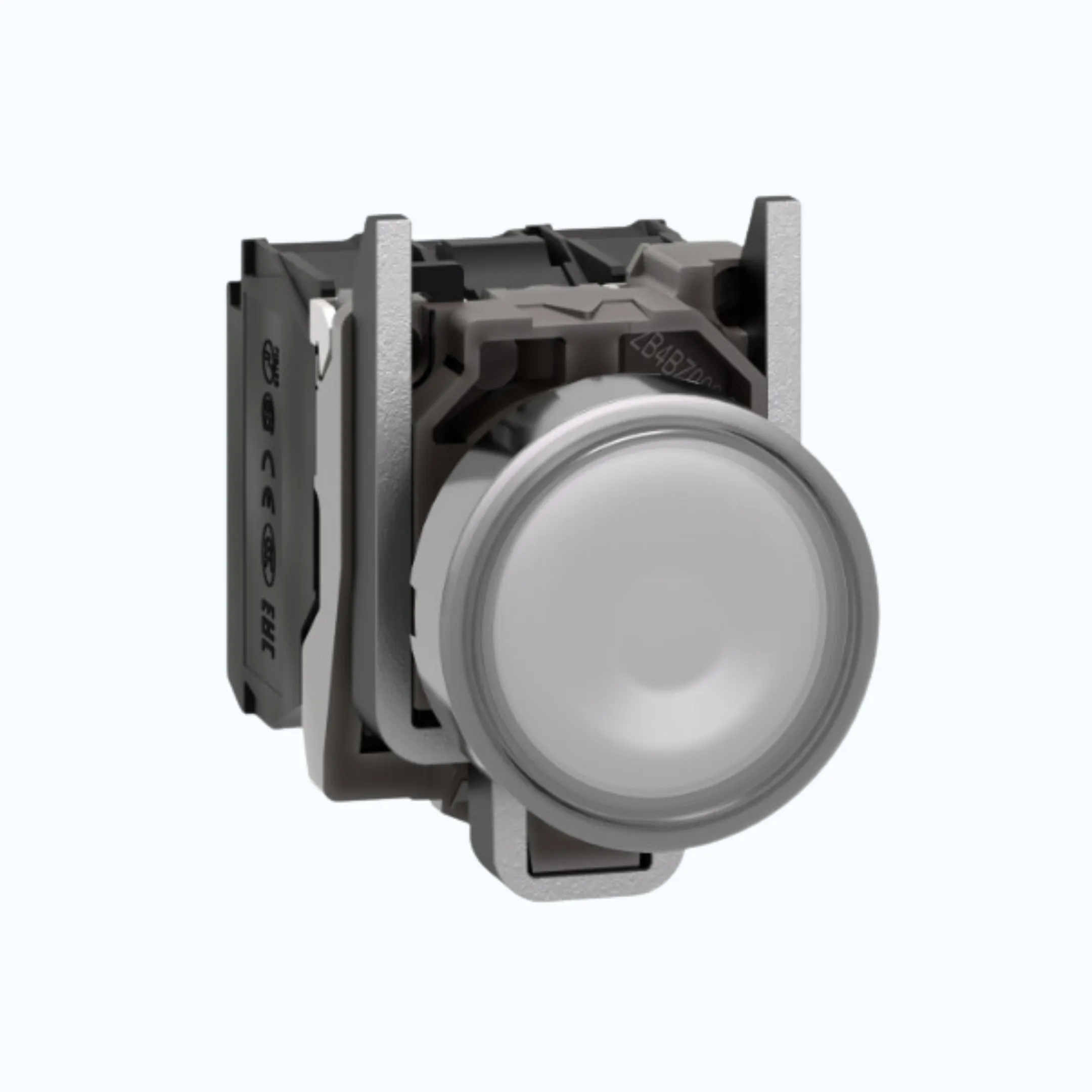 Gambar Schneider Push Button Iluminasi- 110 … 120 V AC 1 N/O + 1N/C Putih-XB4BW31G5