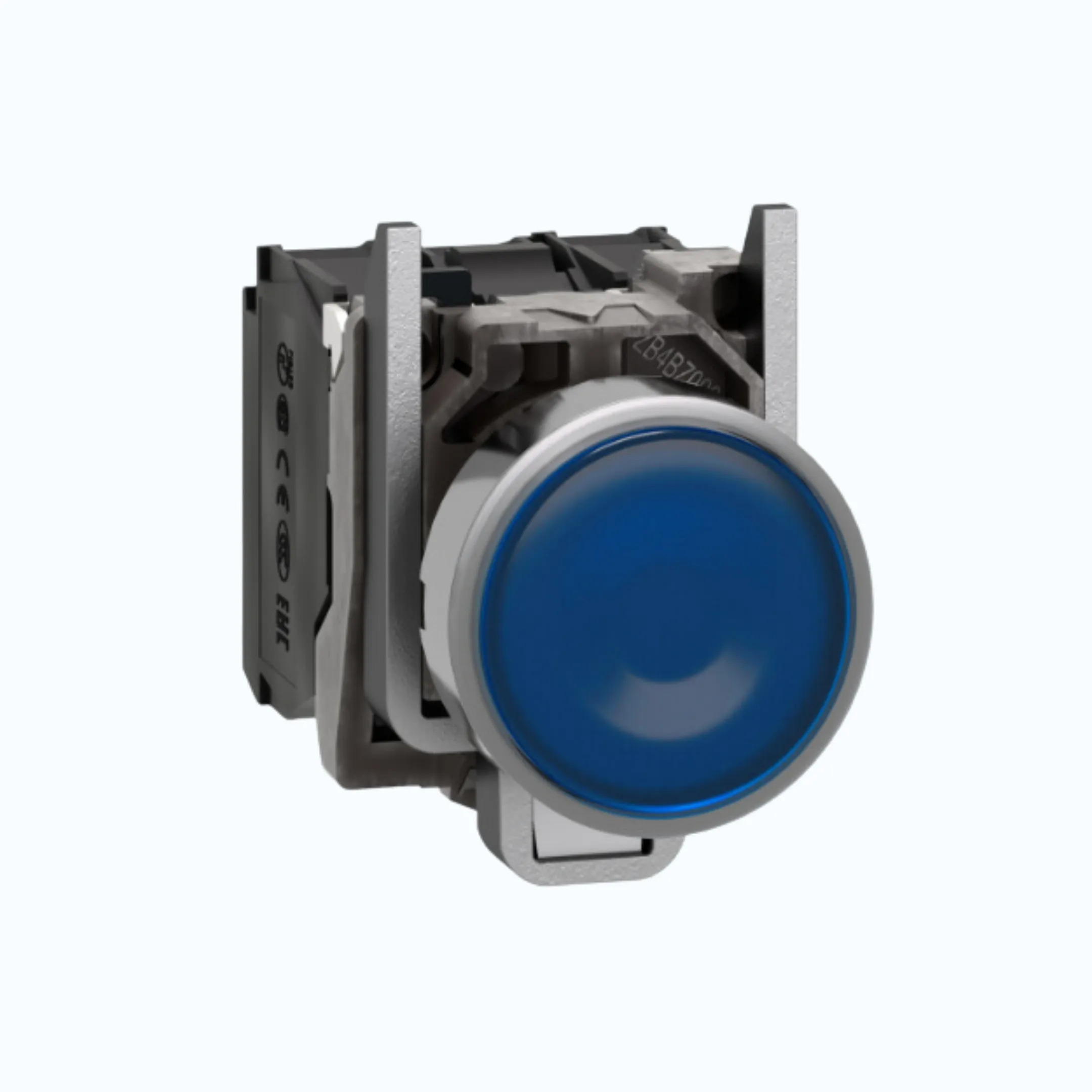 Gambar Schneider Push Button Iluminasi- 24 V AC/DC 1 N/O + 1 N/C Biru-XB4BW36B5