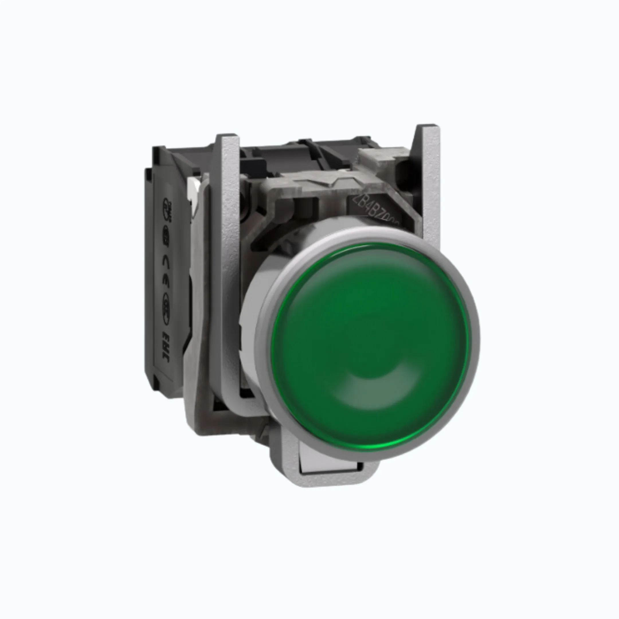 Gambar Schneider Push Button Iluminasi- 24 V AC/DC 1 N/O + 1 N/C Hijau-XB4BW33B5