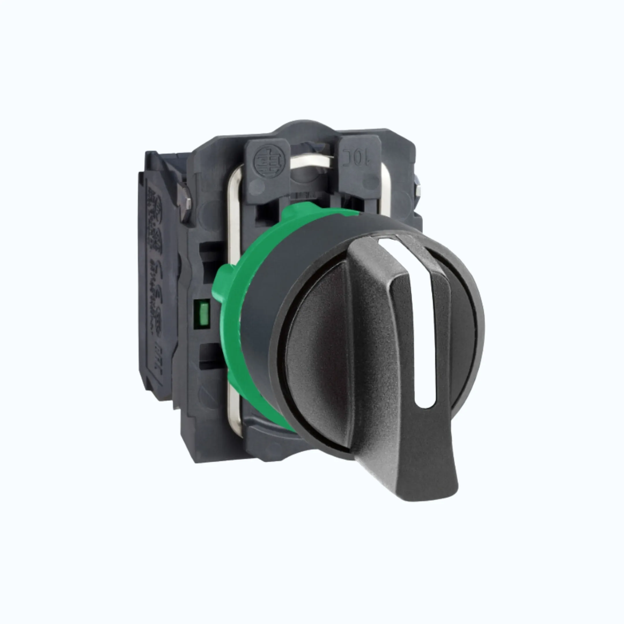 Gambar Schneider Selector- 2 posisi spring return 1 N/O Hitam -XB5AD41