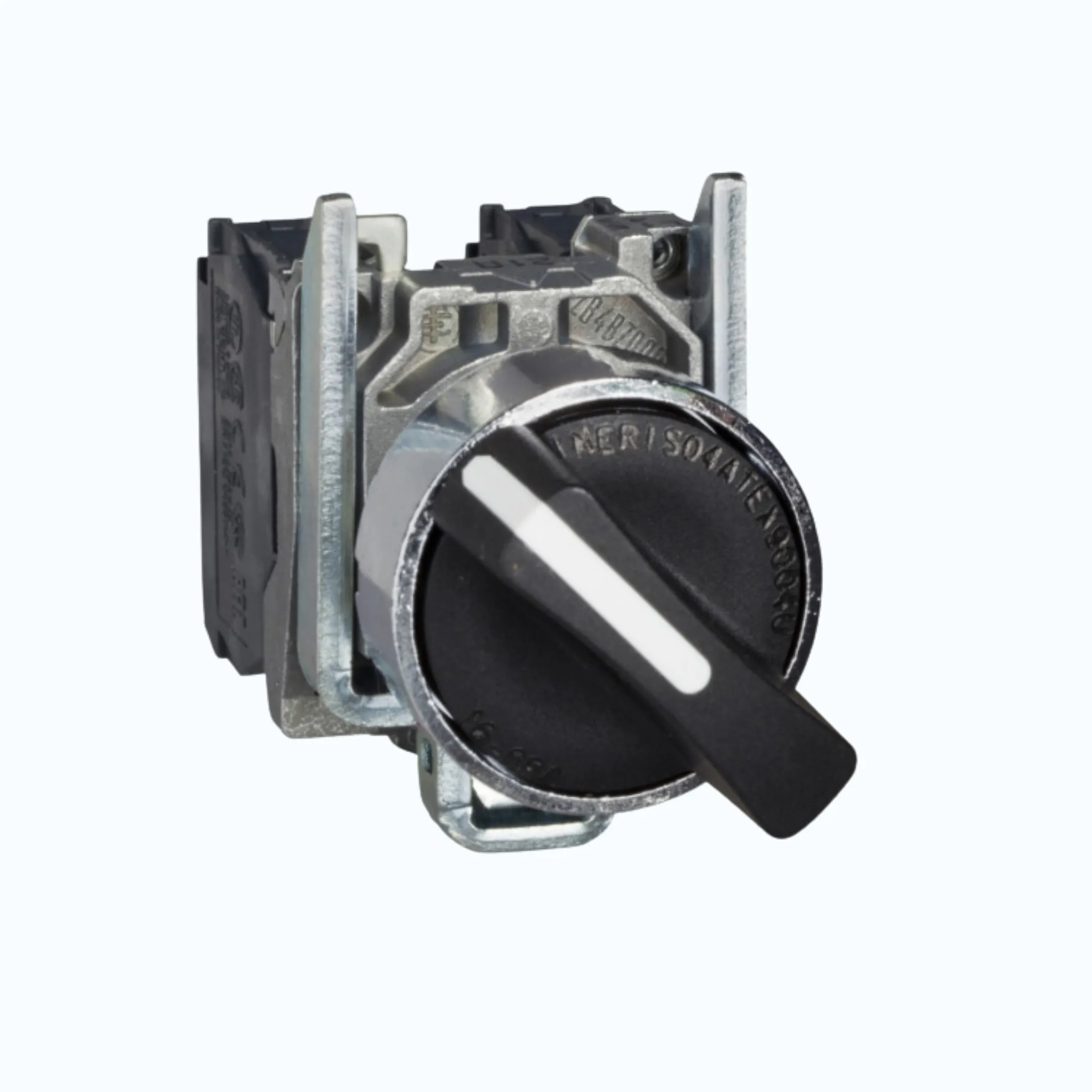 Gambar Schneider Selector 2 posisi spring return 1 N/O Hitam-XB4BD41