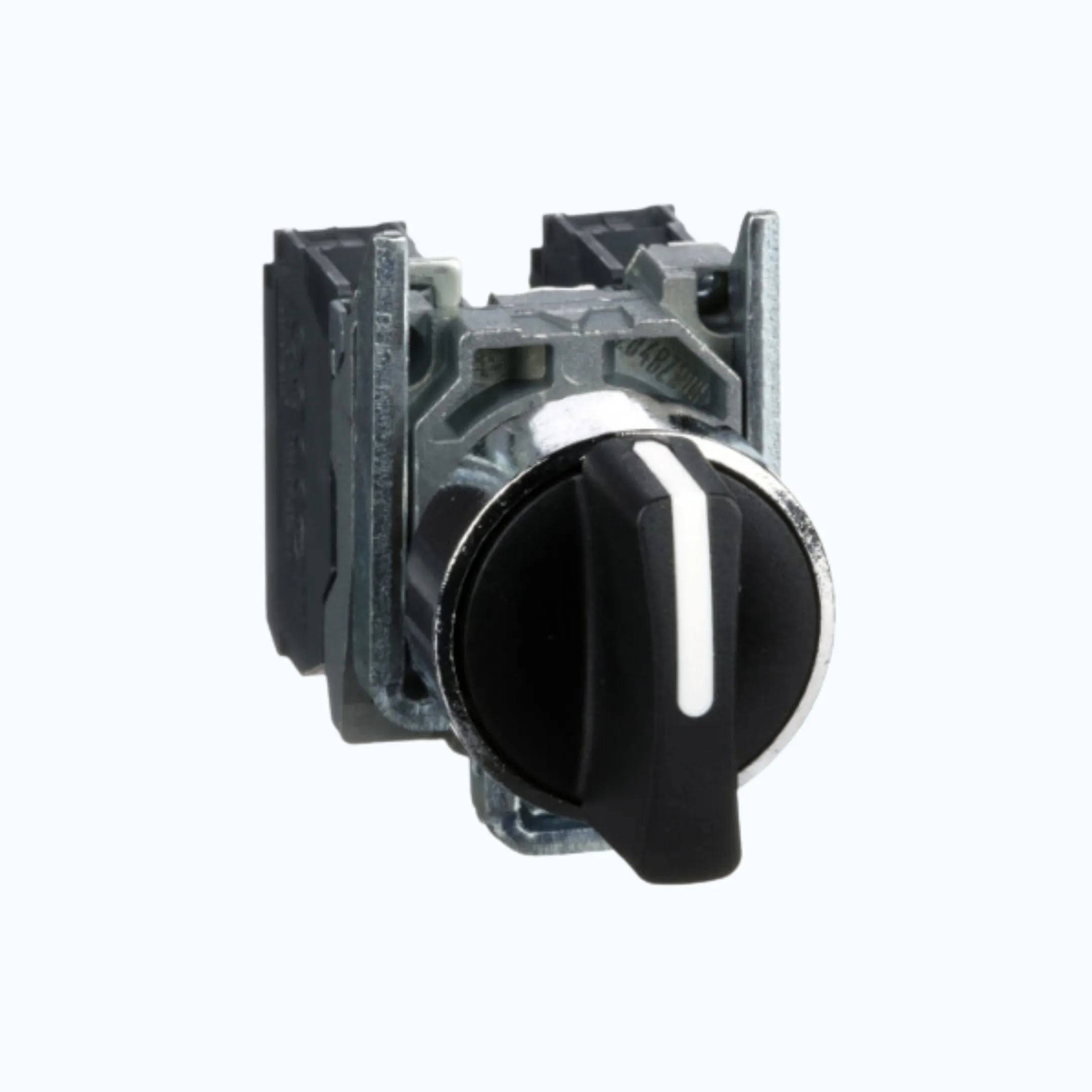 Gambar Schneider Selector 3 posisi stay put 2 N/O Hitam-XB4BD33