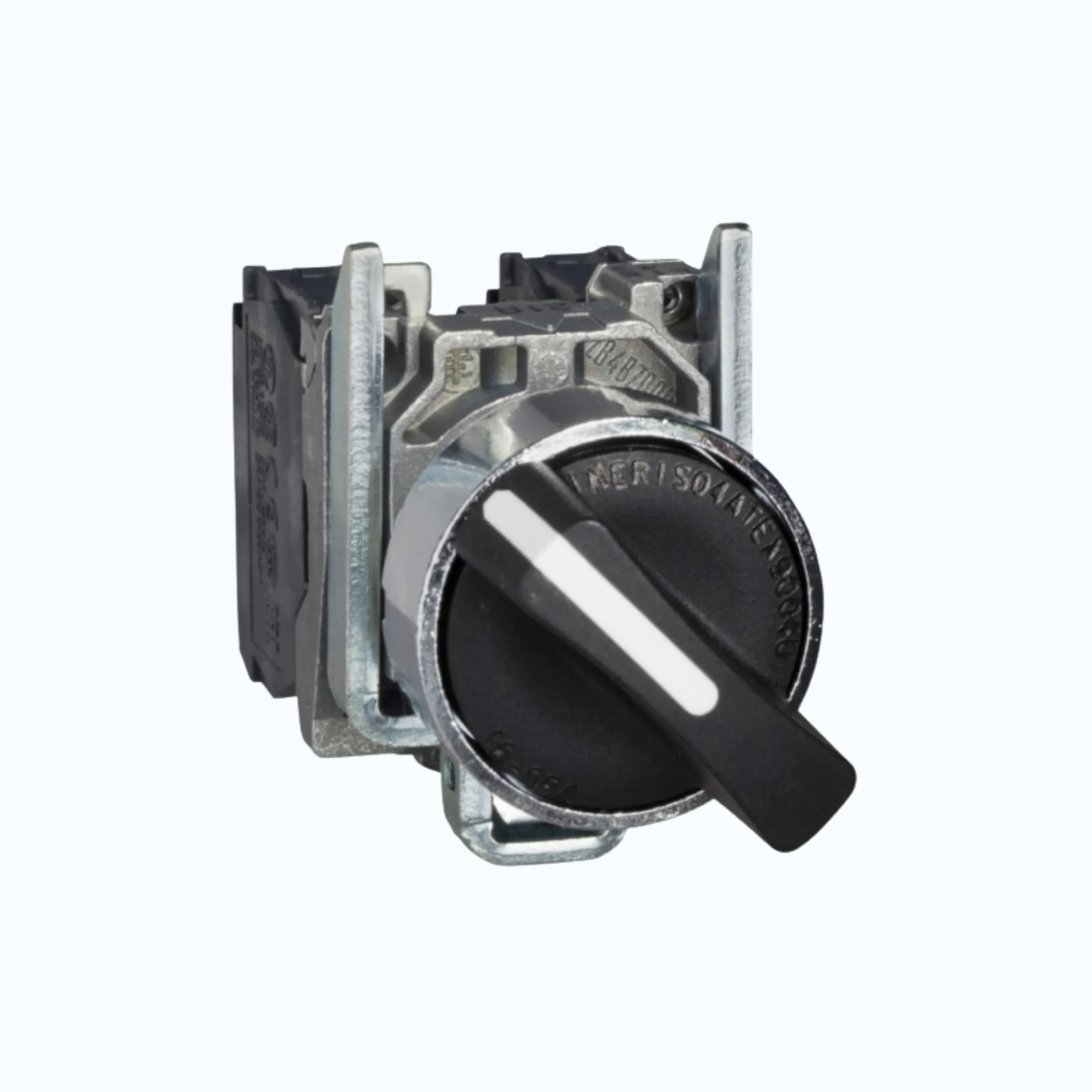 Gambar Schneider Selector Standard Handle- 21-22 1 N/O 1 N/C Hitam -XB4BD25EX