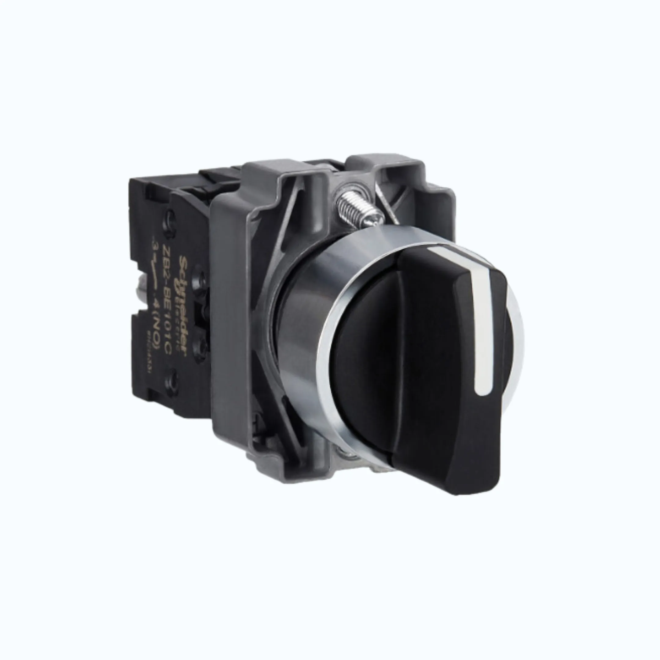 Gambar Schneider Selector Switch- Handle standar, warna Hitam-2 NO 3-spring return dari 1 arah-XB2BD73C