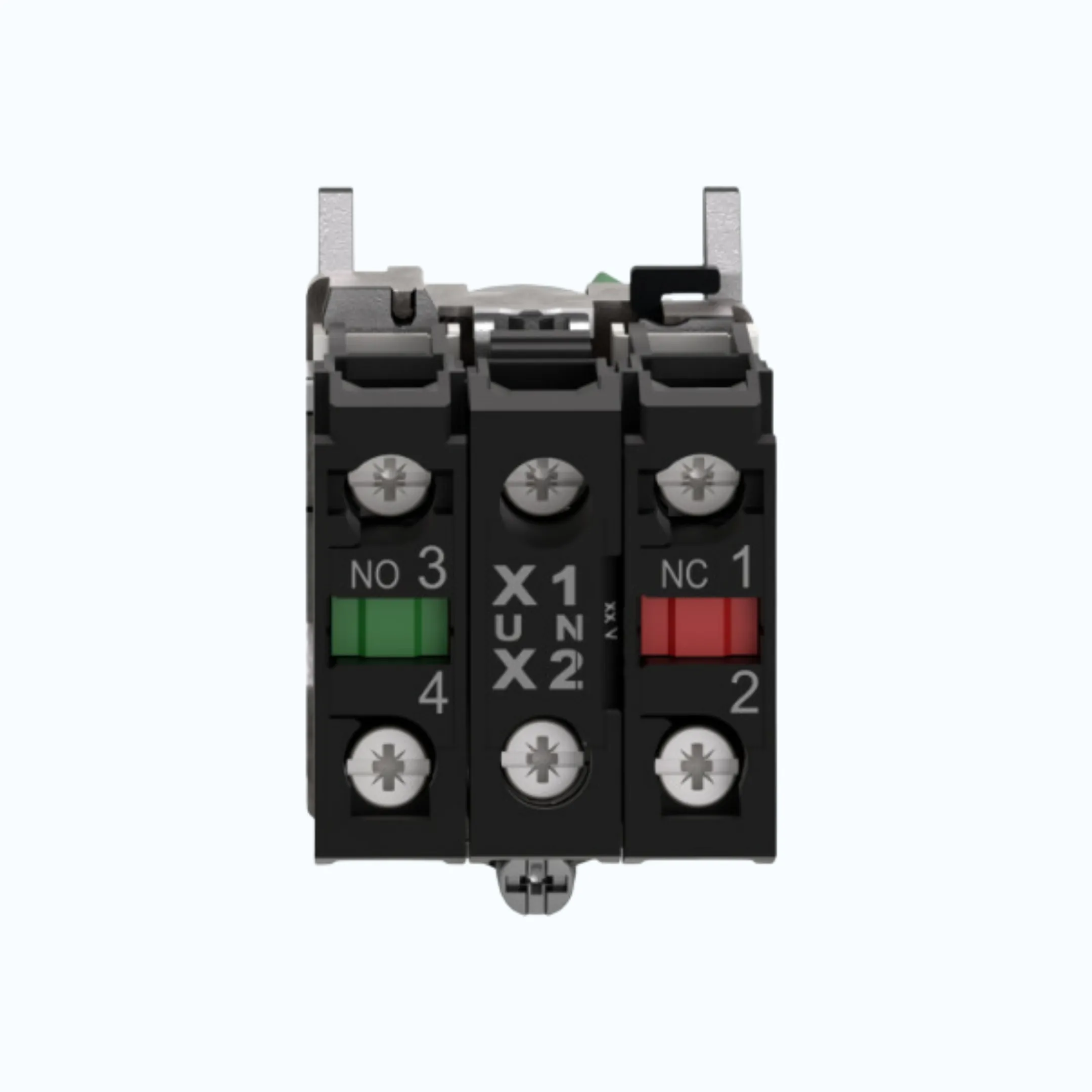 Gambar Schneider Selektor Iluminasi- 110 ... 120 V AC 1 N/O + 1N/C Hijau-XB4BK123G5