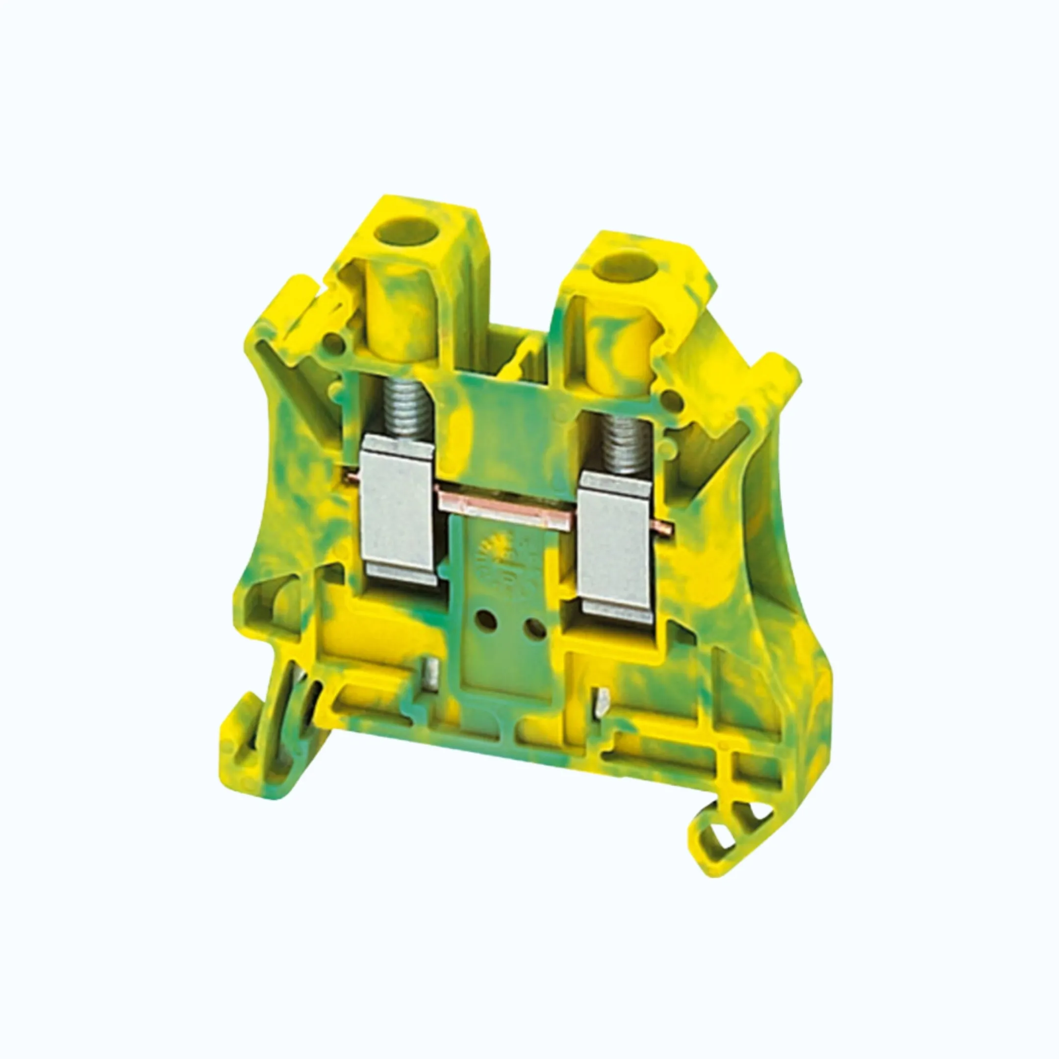 Gambar Schneider Terminal Blok 6 mm- Terminal Blok warna Hijau / Kuning -NSYTRV62PE