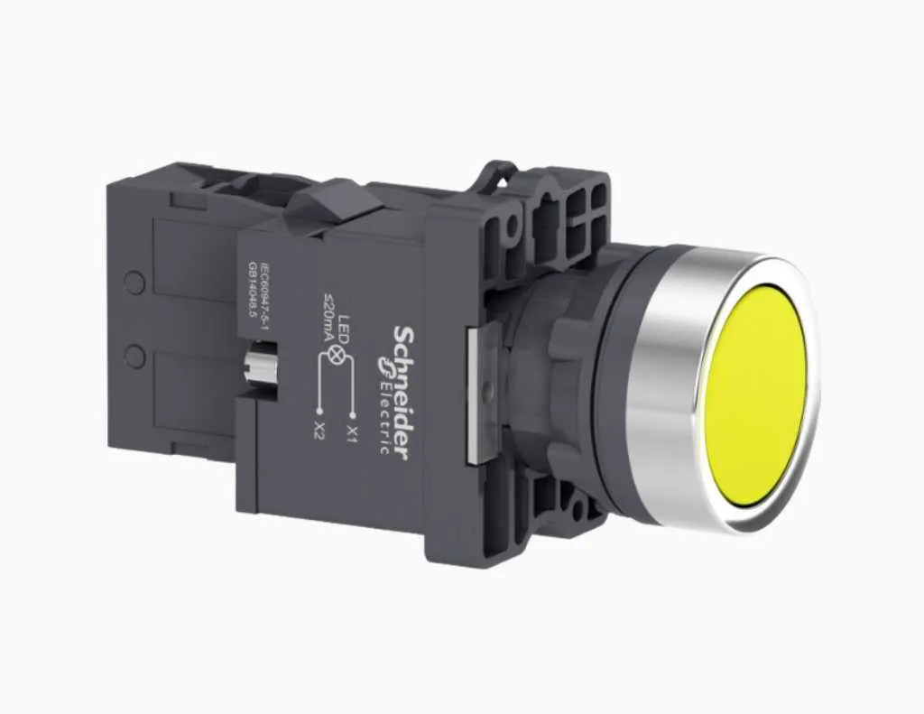 Gambar Schneider Push Button, IP54 Kuning-XA2EW35M1