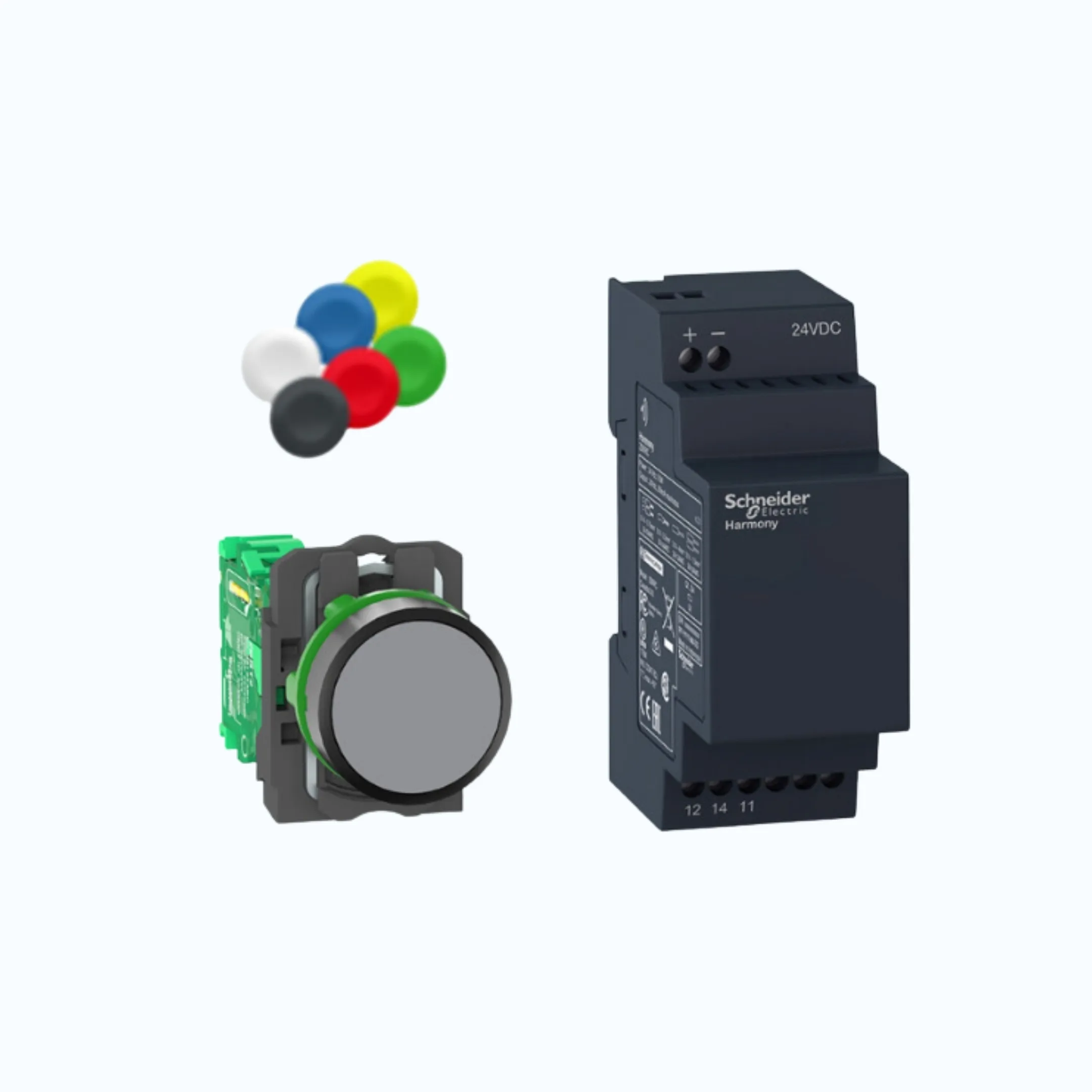 Gambar Schneider Wireless Pushbutton Not Programmable-1 C/O Hijau -XB5RFB01