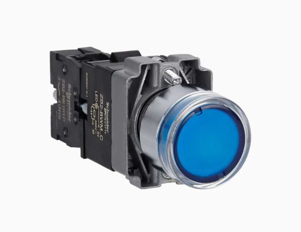 Gambar Schneider Illuminated Modular Push Button IP65 Biru-XB2BW36M1C