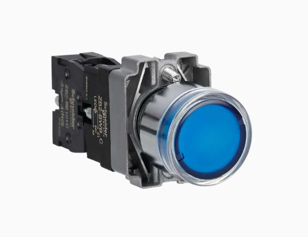 Gambar Schneider Illuminated Modular Push Button IP65 Biru-XB2BW36B1C