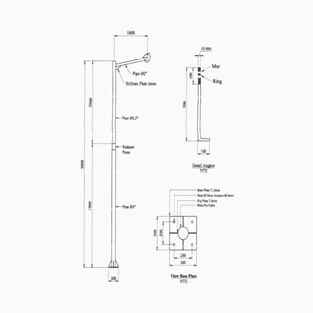 Gambar CGP Tiang Pjuts 5 M