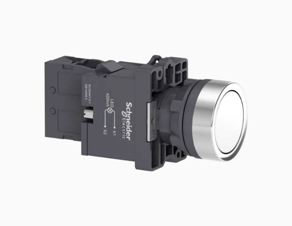 Gambar Schneider Push Button, IP54 Putih-XA2EW31M1