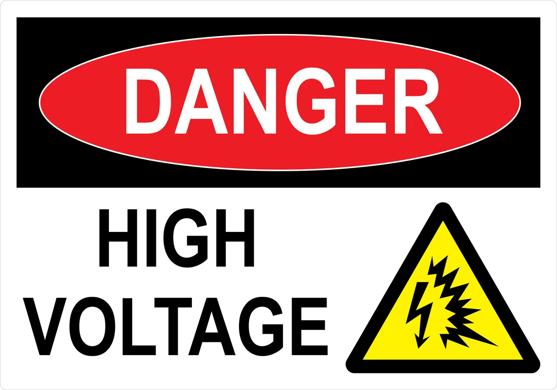 Sign Akrilik Danger High Voltage